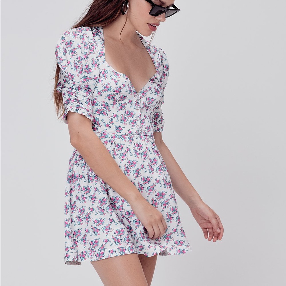 For Love and Lemons Taggart Floral Mini Dress